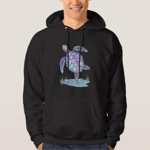 Sea Turtle Ocean Hologram Hippie Costume Hoodie