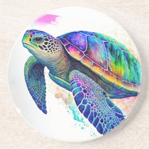 Sea Turtle Ocean Marine Life Beach Nature Animals Coaster