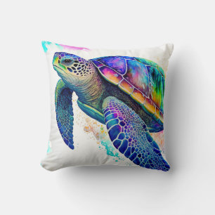 Sea Turtle Ocean Marine Life Beach Nature Animals Cushion