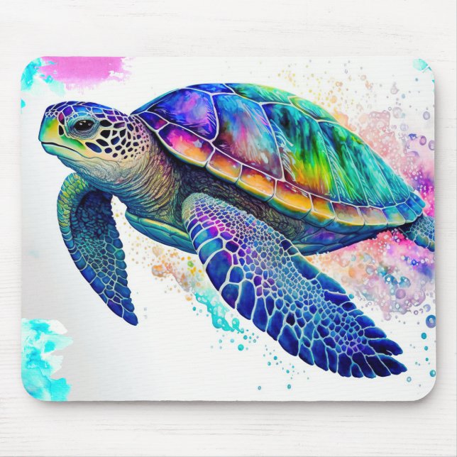 Sea Turtle Ocean Marine Life Beach Nature Mouse Pad (Front)