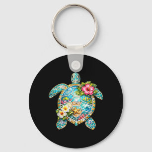 Sea Turtle Ocean Trocal Marine Life Beach Summer Key Ring