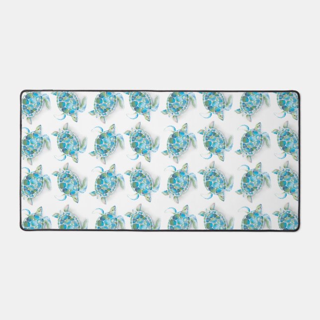 Sea Turtle Office Decor Desk Mat (Front)