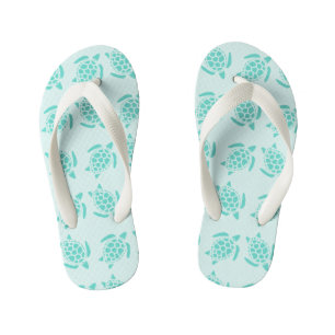 Sea Turtle on Ocean Blue Nautical Under the Sea Kid's Thongs