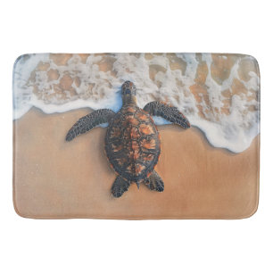 Sea Turtle on the Beach Bath Mat