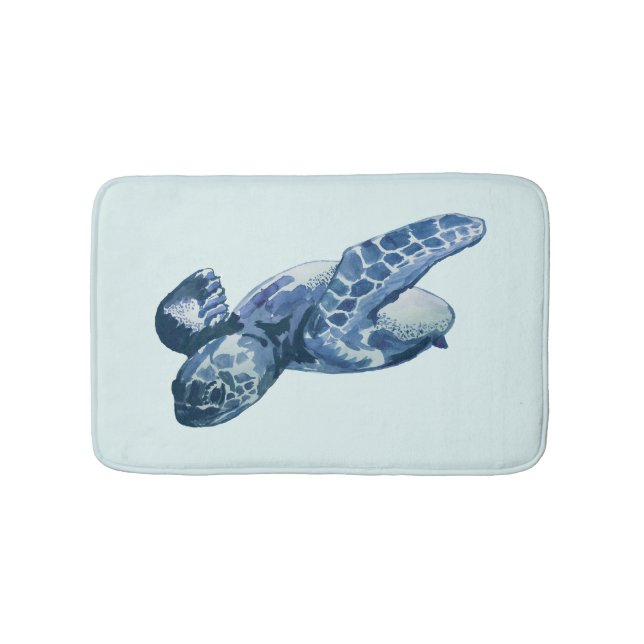 Sea Turtle Painting Bath Mat (Front)