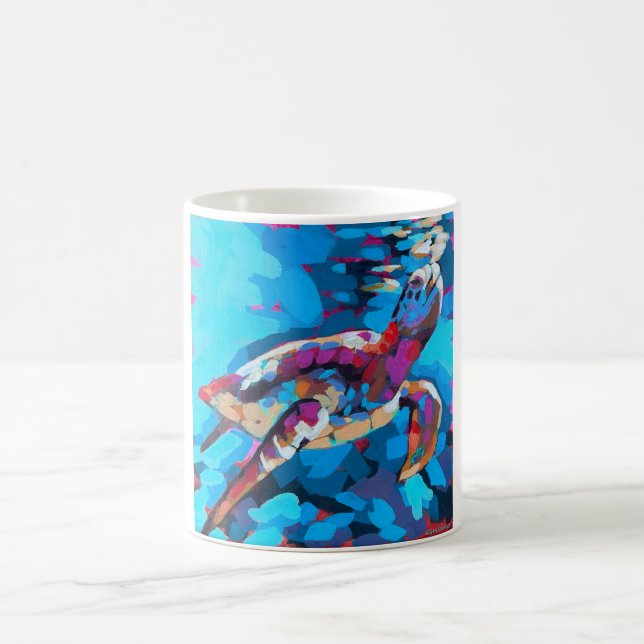 Sea Turtle Painting - Beach Home Decor Coffee Mug (Center)