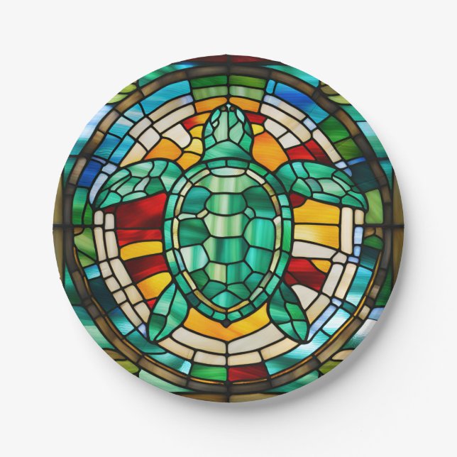 Sea Turtle Paper Plate (Front)