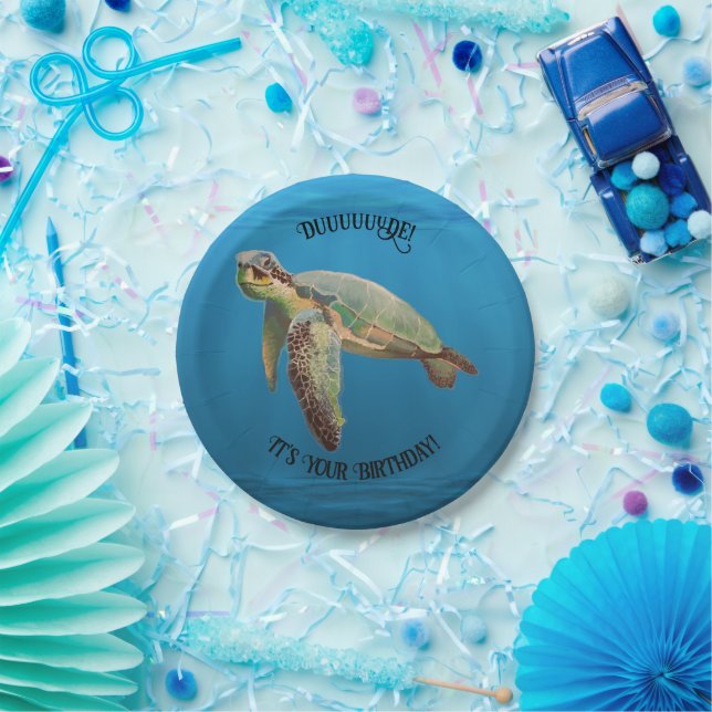 Sea Turtle Paper Plate (Party)