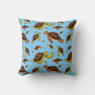 Sea Turtle Pattern Cushion