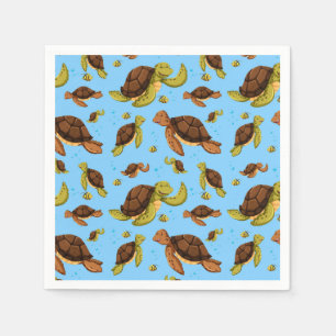 Sea Turtle Pattern Napkin