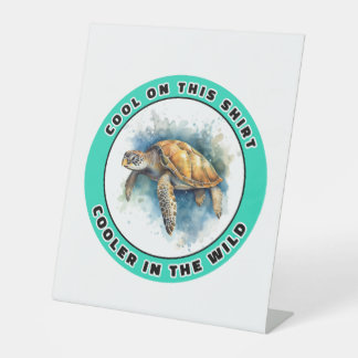Sea Turtle      Pedestal Sign