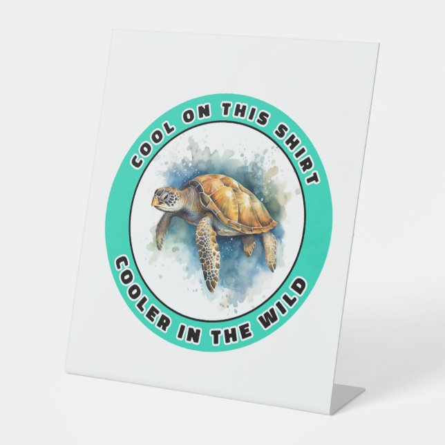 Sea Turtle      Pedestal Sign (Front)