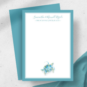 Sea Turtle Personalised Stationery for Women Card