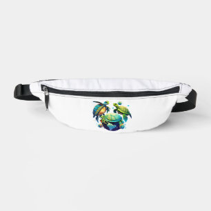 Sea Turtle Planet World Environment Earth Day Bum Bags