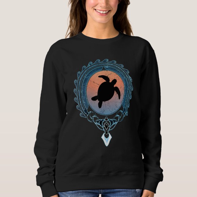 Sea Turtle Polynesian Design Sweatshirt (Front)
