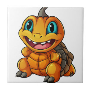 Sea Turtle Pumpkin Lazy Halloween Party Costume Ceramic Tile