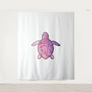 Sea Turtle purple watercolor Tapestry