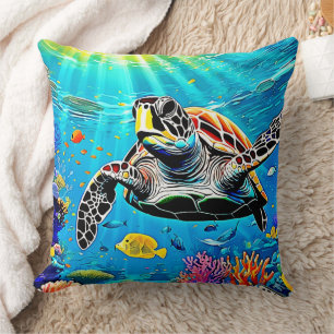 Sea Turtle Reef Life Cushion