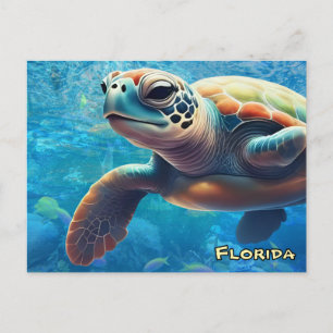 Sea Turtle Relaxed Vibes & Ocean Love Postcard