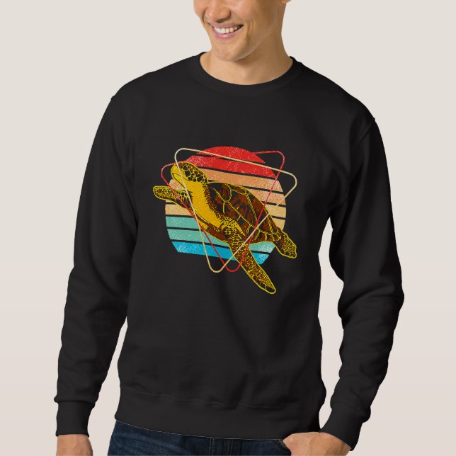 Sea Turtle Reptile Ocean Sea Animal Colorful Sweatshirt (Front)