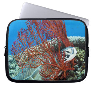 Sea Turtle Resting Laptop Sleeve