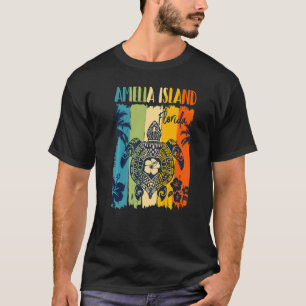 Sea Turtle Retro Amelia Island Florida Family Vaca T-Shirt