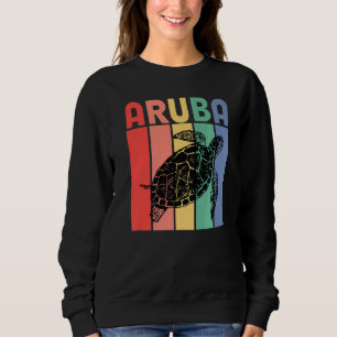 Sea Turtle Retro Aruba Caribe Family Vacation Matc Sweatshirt