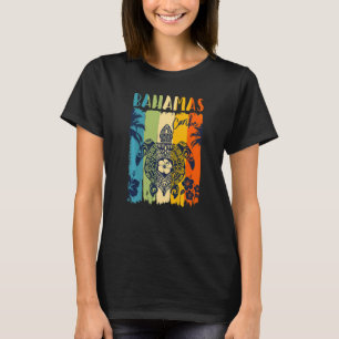 Sea Turtle Retro Bahamas Caribe Family Vacation T-Shirt