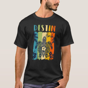 Sea Turtle Retro Destin Florida Theme Family Vacat T-Shirt