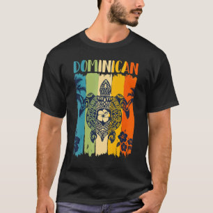 Sea Turtle Retro Dominican Theme Family Vacation T-Shirt