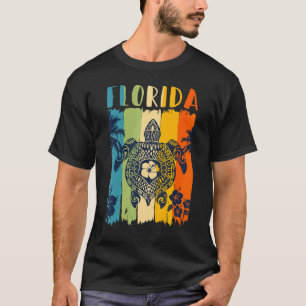 Sea Turtle Retro Florida Theme Family Vacation T-Shirt