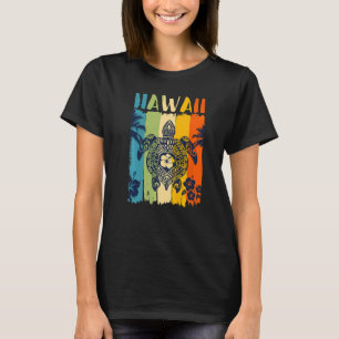 Sea Turtle Retro Hawaii Hawaiian Matching Family V T-Shirt