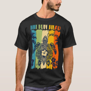 Sea Turtle Retro Hilton Head Carolina Theme Family T-Shirt