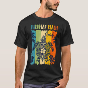 Sea Turtle Retro Miramar Beach Florida Family Vaca T-Shirt