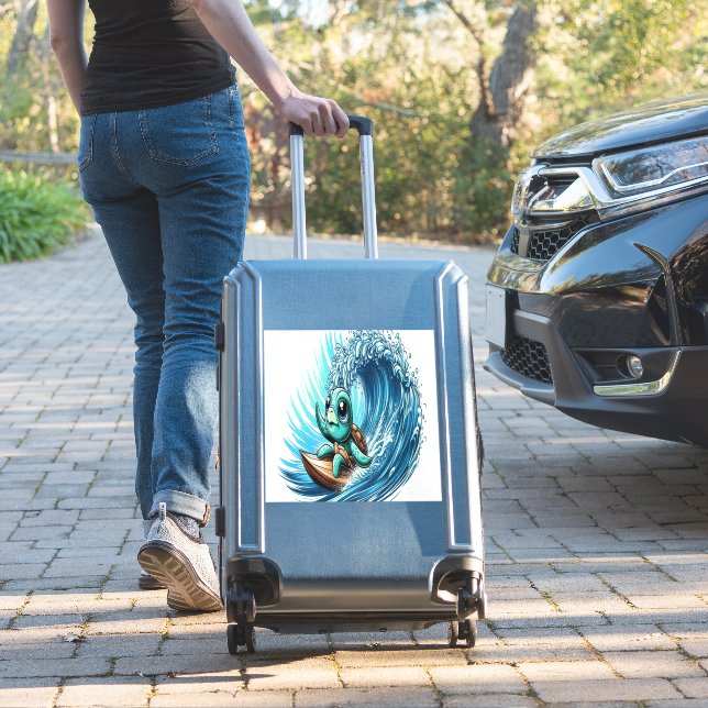 Sea Turtle Rides Emotion Wave. (Suitcase Insitu)