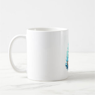 Sea Turtle Rides Emotion Wave. Coffee Mug