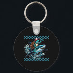 Sea Turtle Riding A Shark To School Boys Back To S Key Ring<br><div class="desc">Sea Turtle Riding A Shark To School Boys Back To School</div>