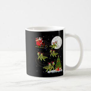 Sea Turtle Santa Sleigh Flying Funny Magical Chris Coffee Mug
