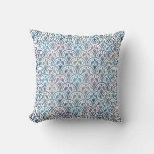 Sea Turtle Scallop Pattern Throw Pillow