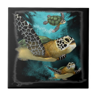 Sea Turtle Sea Life Conservation Ceramic Tile