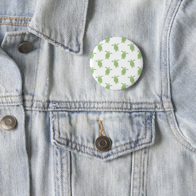 Sea Turtle Seamless Pattern  6 Cm Round Badge (In Situ)