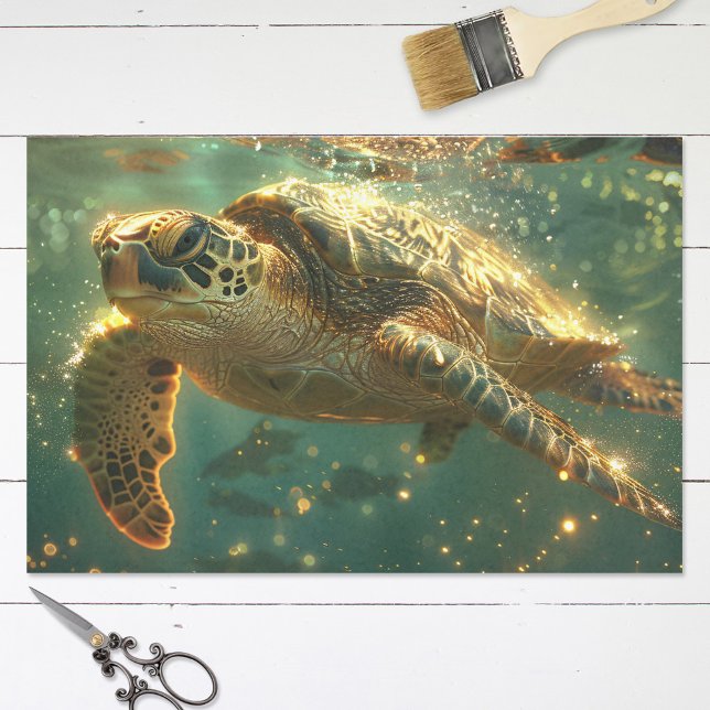 Sea Turtle Seaside Chic Decoupage Tissue Paper (Creator Uploaded)