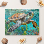 Sea Turtle Seaweed and Coral Painting Jigsaw Puzzle<br><div class="desc">Dive into the mesmerising depths of the ocean with our Sea Turtle Seaweed and Coral Painting Jigsaw Puzzle! 🐢🌿🐠 Immerse yourself in the intricate details of the underwater world as you piece together this stunning artwork featuring serene sea turtles, graceful seaweed, and vibrant coral reefs. 🌊✨ Whether you're a puzzle...</div>