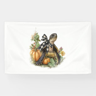 Sea Turtle Shirt Animals Autumn Pumpkin Banner
