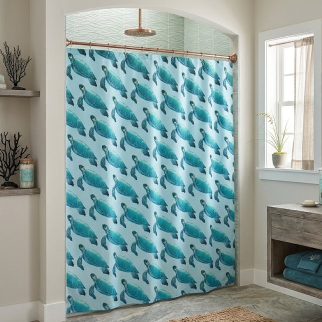 Sea Turtle Shower Curtain (Creator Uploaded)