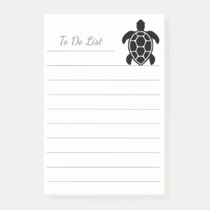 Sea Turtle Silhouette Minimalist Post-it Notes