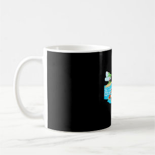 Sea Turtle Sleigh Santa Beach Surfboard Christmas Coffee Mug