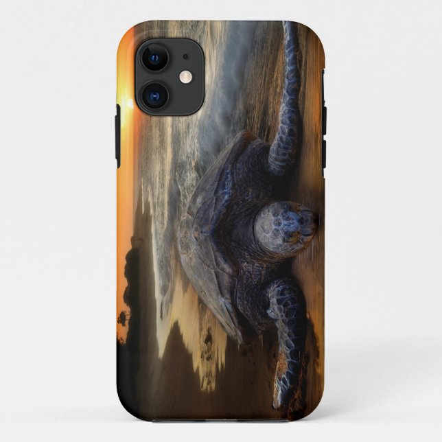 Sea Turtle Sunset Case-Mate iPhone Case (Back)