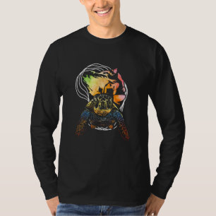 Sea Turtle Surfer Ocean Waves Surfing Surfboard T-Shirt