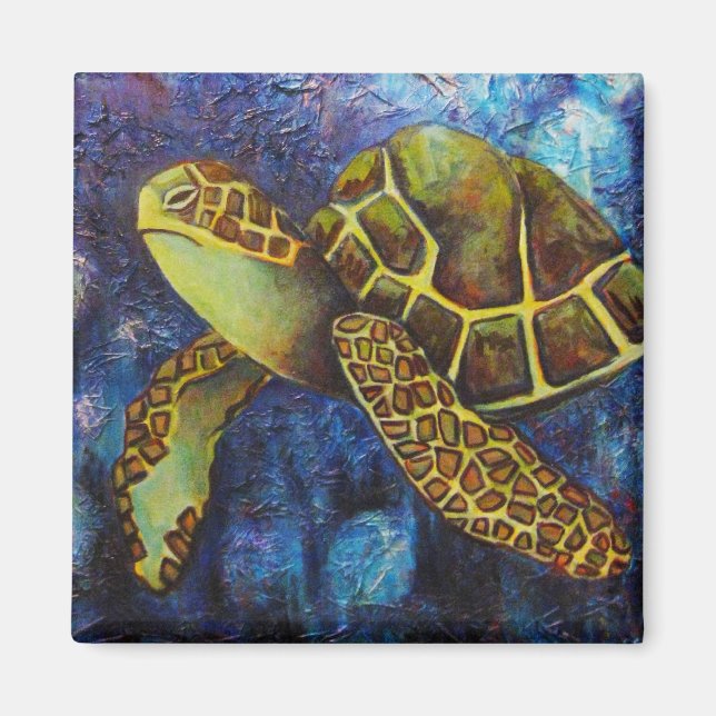 Sea Turtle, Texture Art magnets (Front)